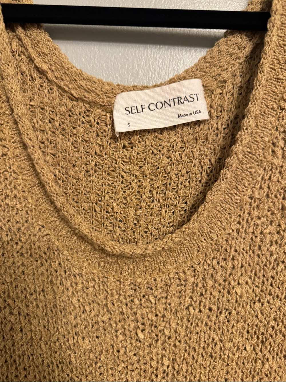Self Contrast x Anthropologie Sleeveless Ribbed Maxi Dress in Camel small - Picture 3 of 3